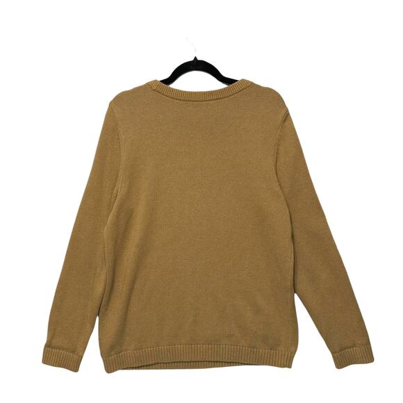 Tommy Hilfiger Cableknit Striped Pullover Sweater Women's Sz M Tan Multi - Picture 3 of 8